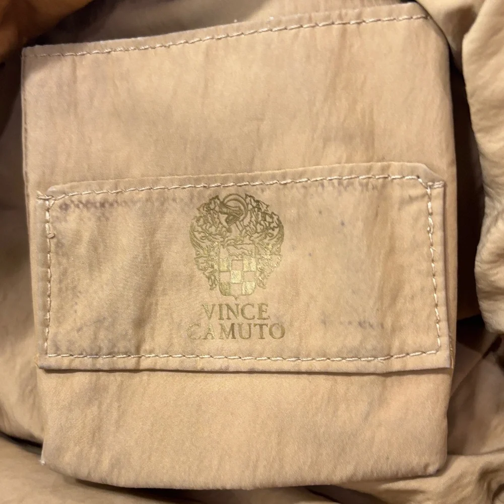 Vince Camuto rustic oak Bag with Zip Accents